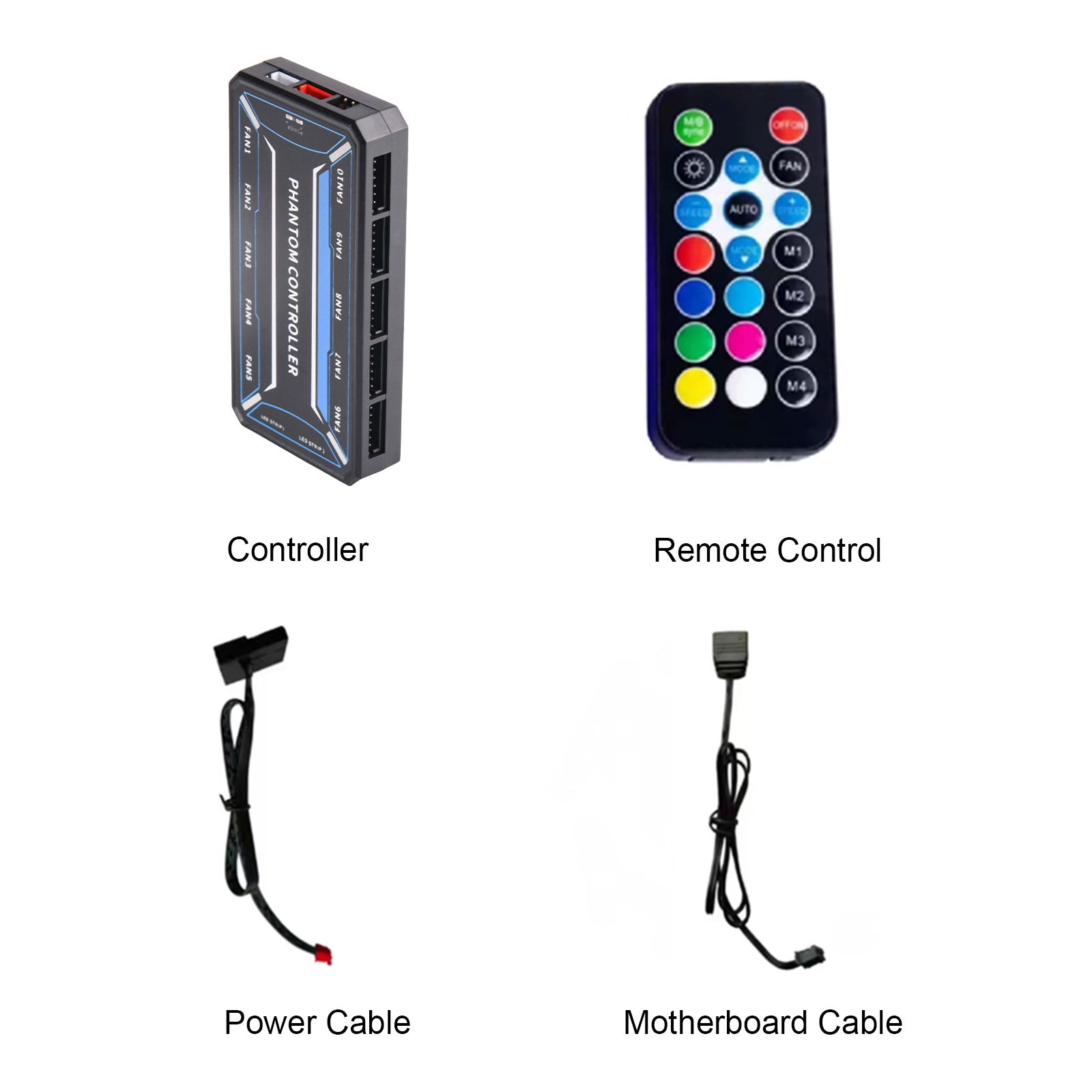 Case Fan Controller - 6Pin 10-Port Computer ARGB Fan Hub