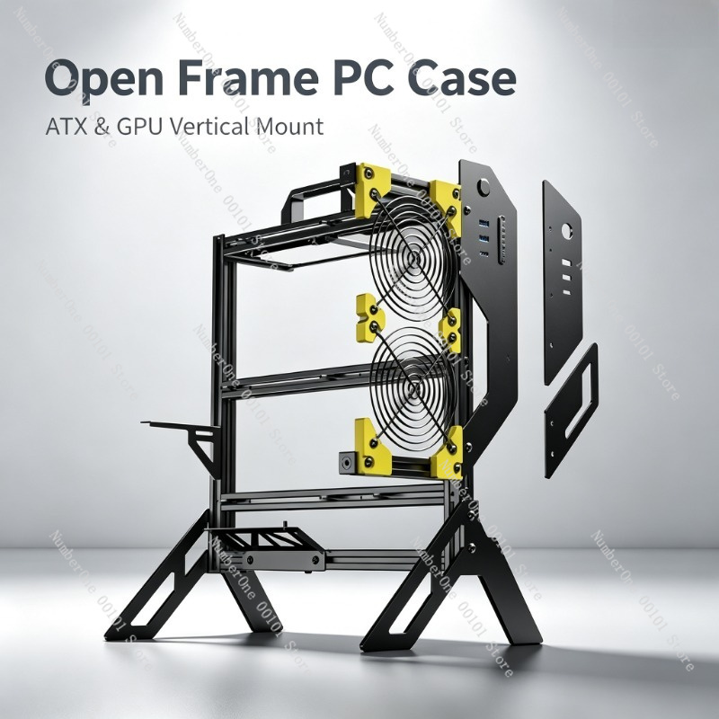 DIY Open Frame Aluminum PC Cas - Aluminum Open Frame Test Bench Water Cooling 评论和价格