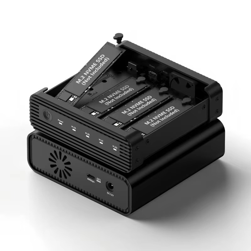 Aluminum M2 4-Bay USB4 Externa - Case Fans 评论和价格