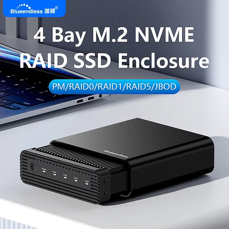 Aluminum M2 4-Bay USB4 Externa - Case Fans 评论和价格