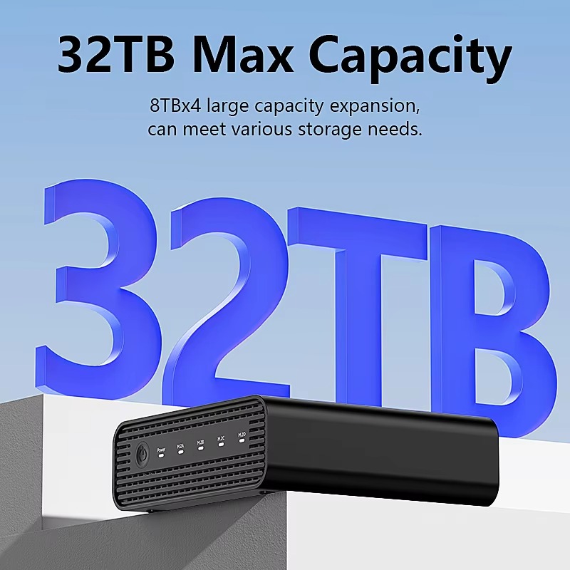 Aluminum M2 4-Bay USB4 Externa - Case Fans 评论和价格