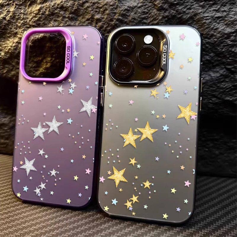 Colorful Star Pattern Matte Ha - Matte Pc Case 评论和价格